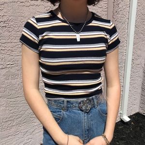 Brandy Melville Striped Crop Top